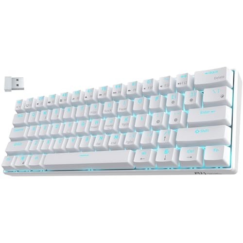 61 Key Mechanical Keyboard, Wireless BT 5.0, 2.4G, USB-C, Backlit