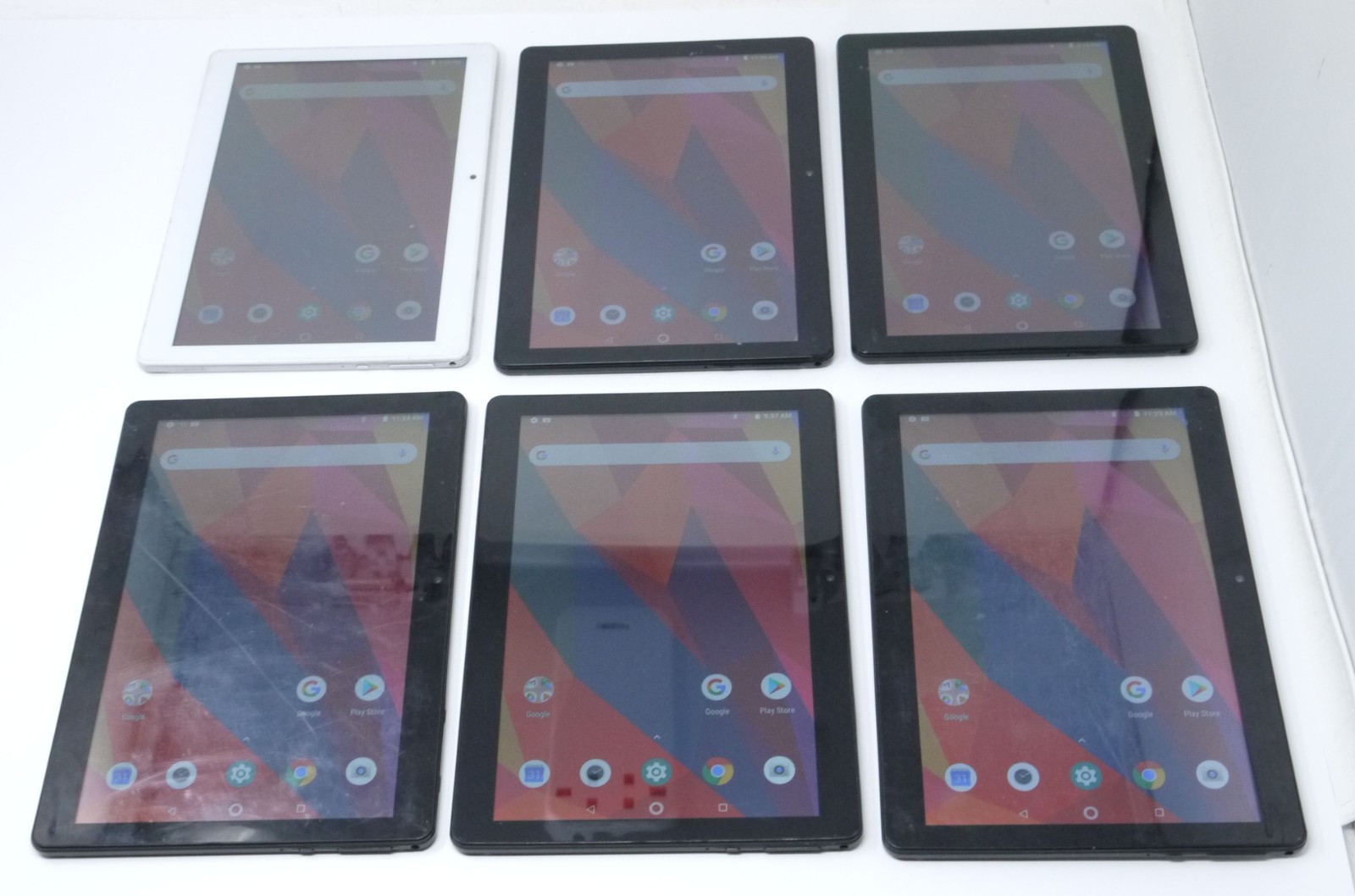 Lot of 6 Working Dragon Touch Notepad K10 32GB 10.1" Android 8.1 Tablets - Read