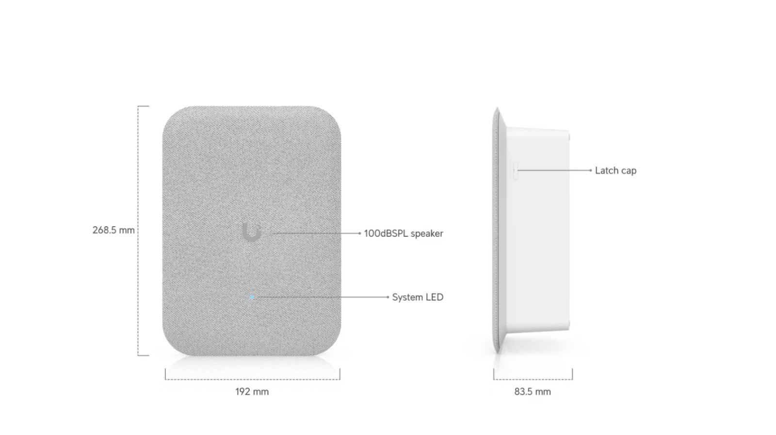 Ubiquiti UniFi AI Speaker UP-AI-Speaker PoE++ Smart Speaker Flush Mount Ready