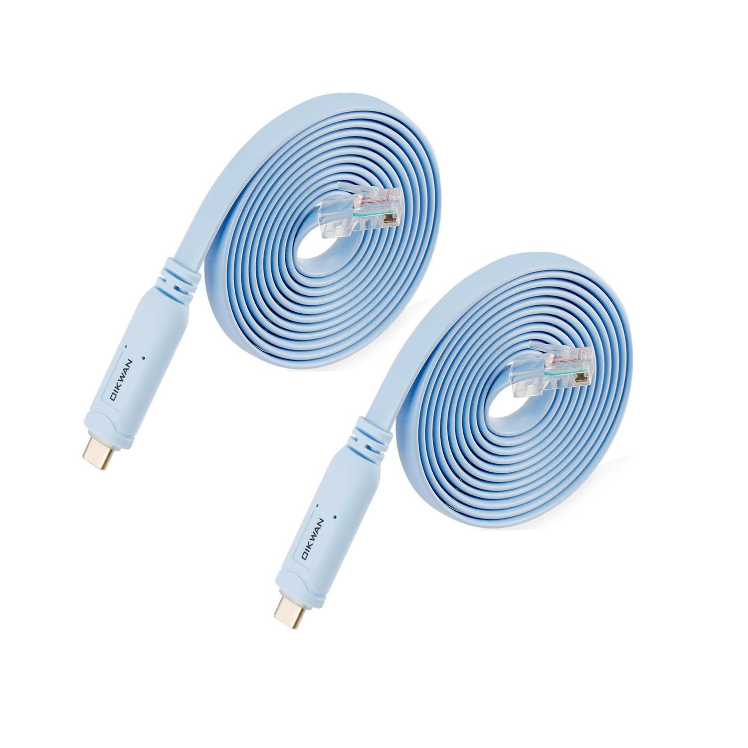 USB-C Console Cable 2pack, USB C to RJ45 6 ft 2-Pack, Blue