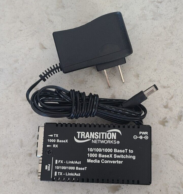 Transition Networks 10/100/1000Base-T to 1000Base-S Switching Media Converter
