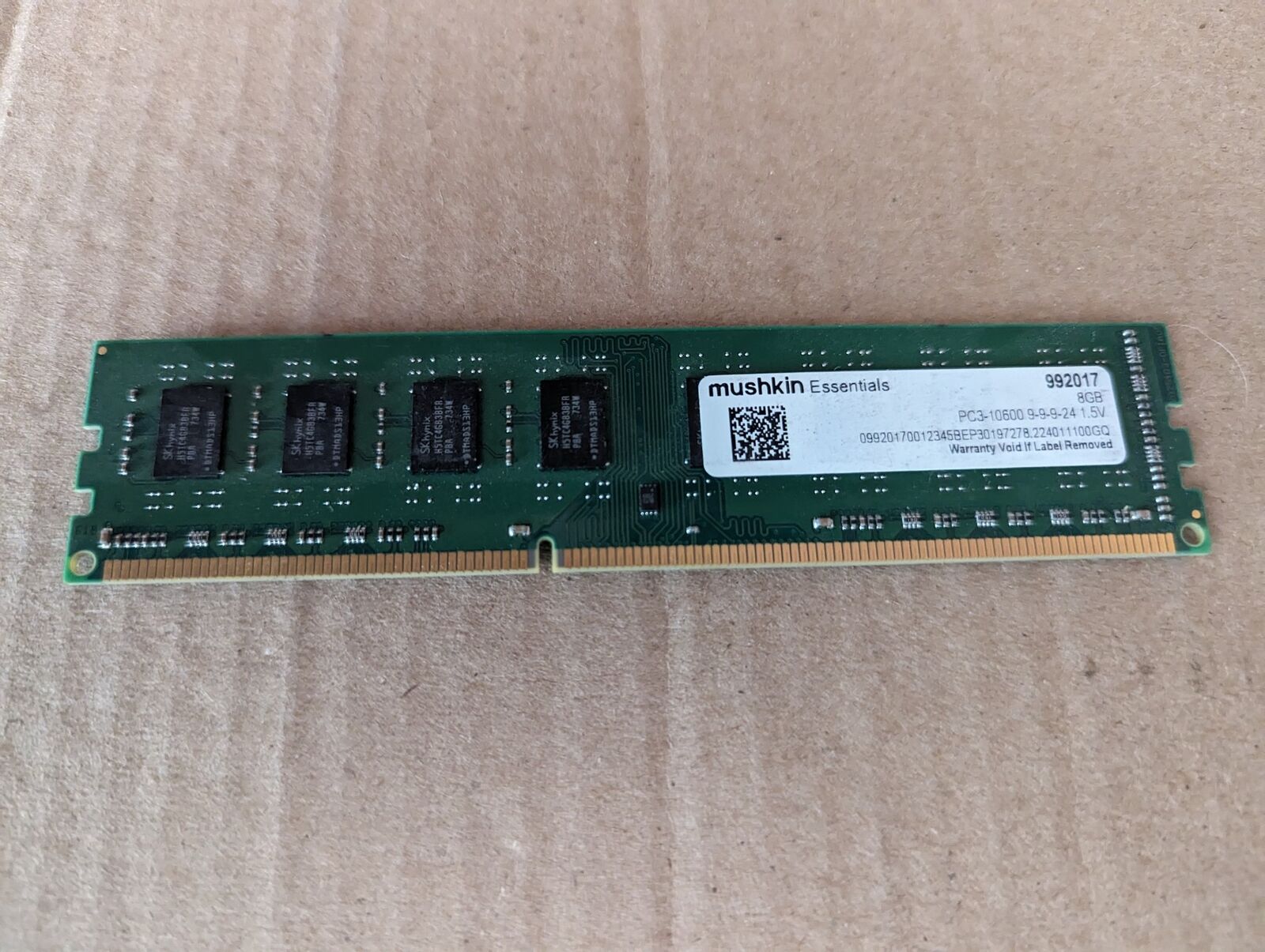 MUSHKIN ENHANCED ESSENTIALS 8GB 992017 SDRAM DDR3 1333 PC3-10600 I5-4(2)