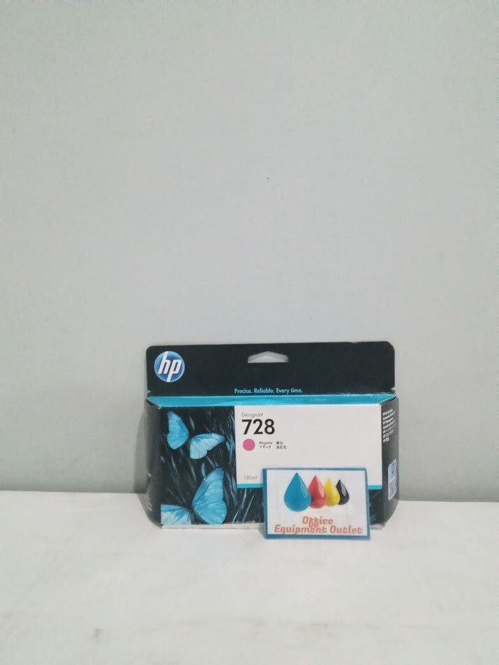 HP 728 130-ml Magenta DesignJet Ink Cartridge, F9J66A Exp 2020