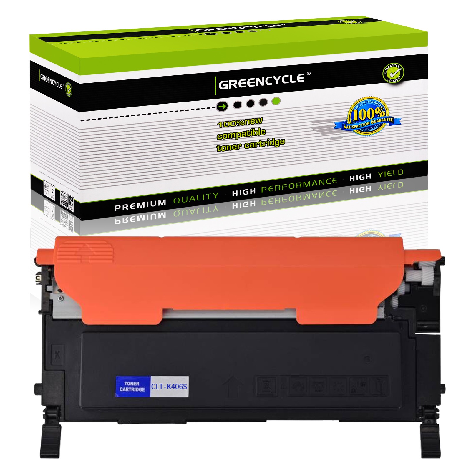 Black Toner Fits for Samsung CLT-K406S CLT-406S SL-C410 C412W C413w C460FW C463W
