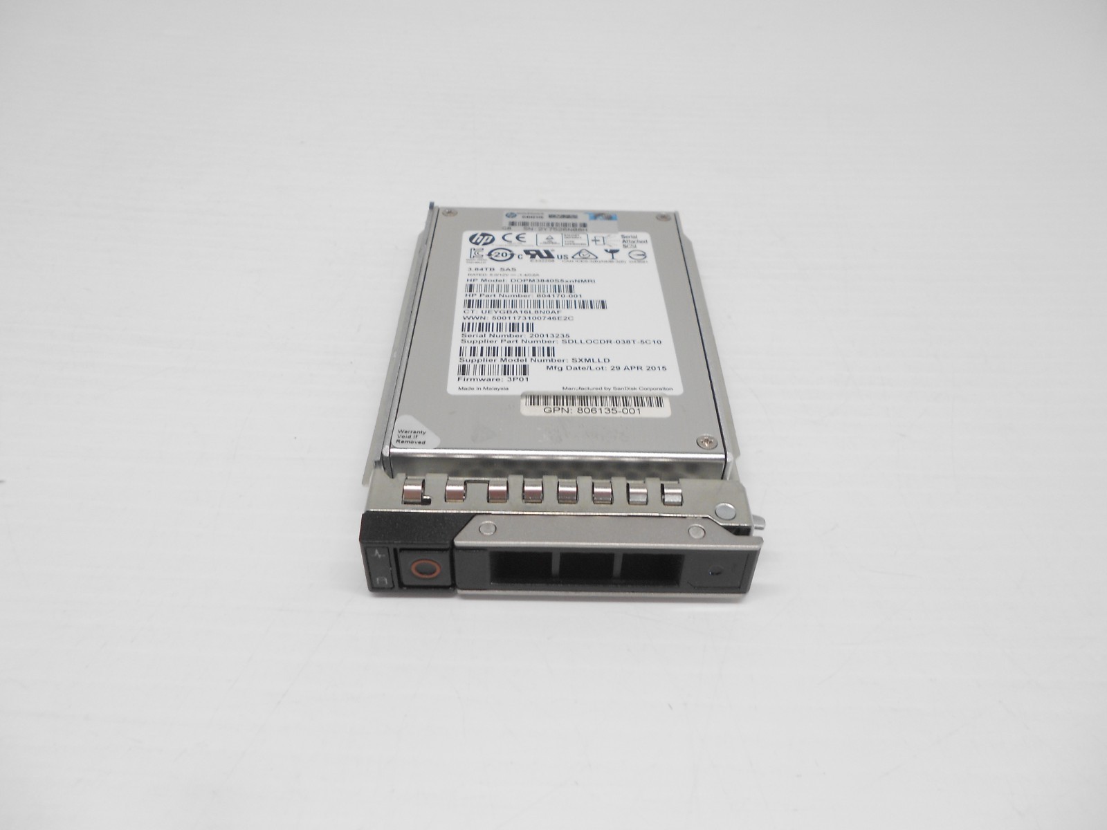 Sandisk 3.84TB SSD SAS 2.5" 6G HARD DRIVE for Dell SERVER R540 R640 R740 R740XD