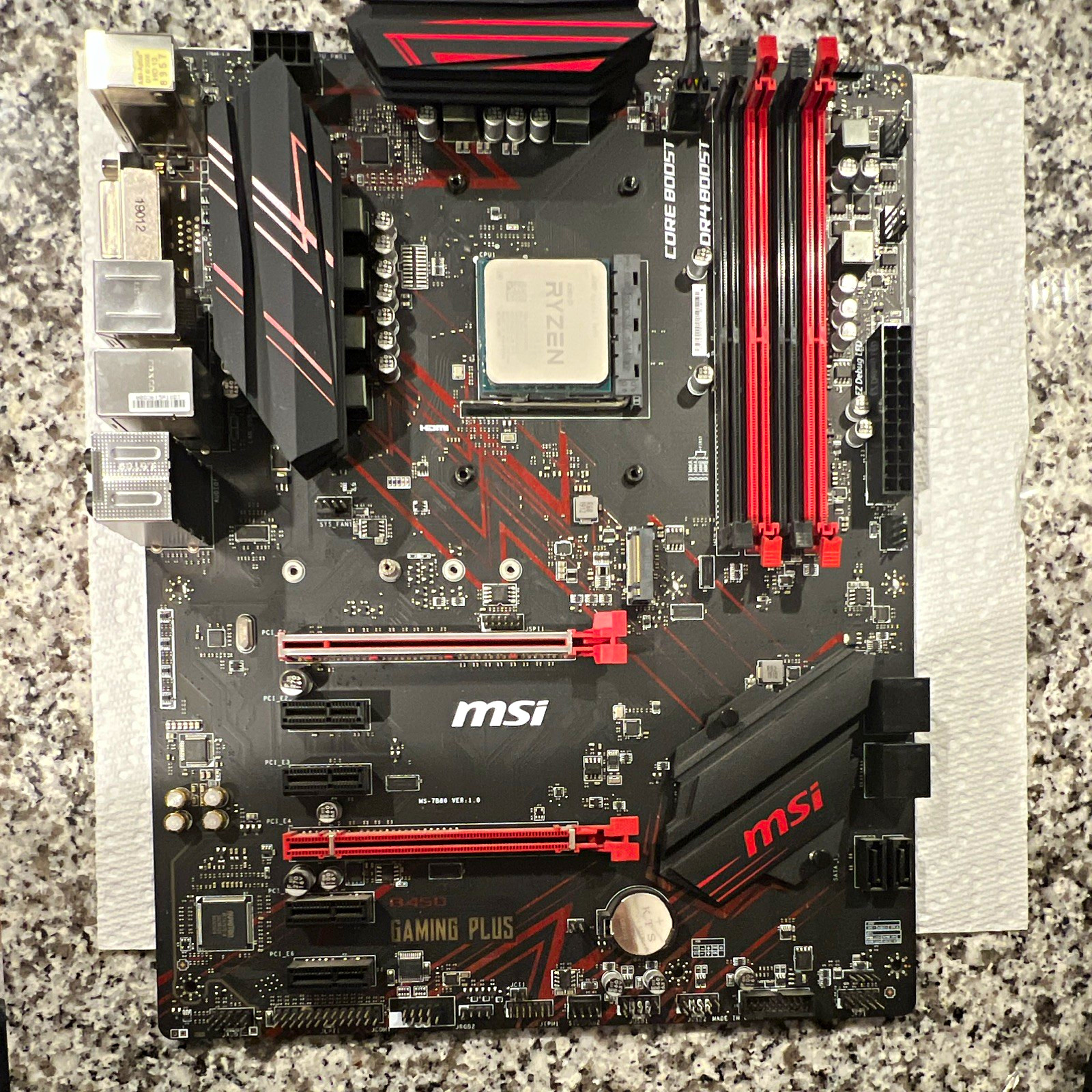 MSI B450 Gaming Plus ATX AM4 Motherboard w/ AMD Ryzen 5 3600 3.6GHz