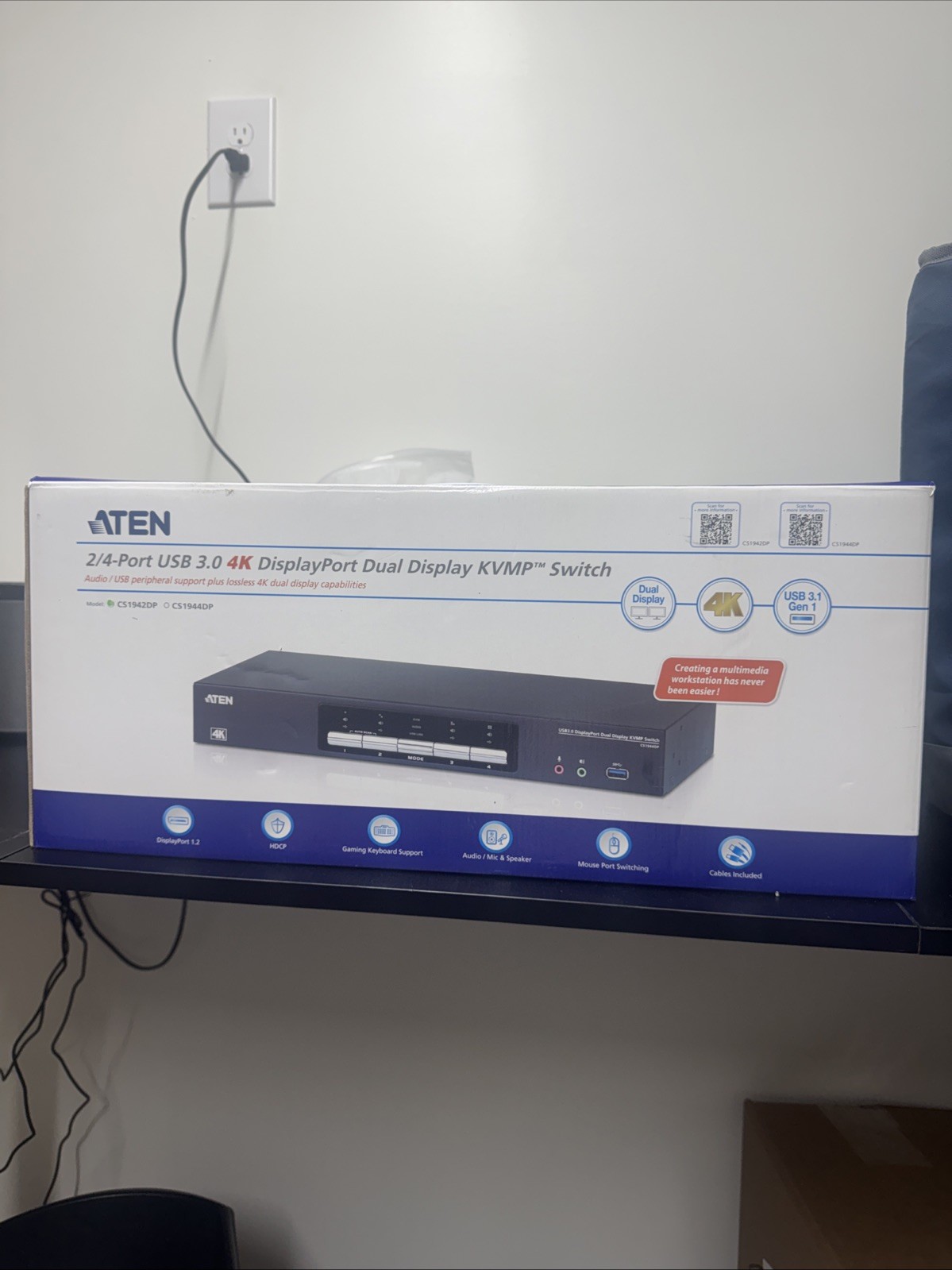 ATEN 2 Port 4K Dual Monitor KVMP Switch DisplayPort USB 3.0 CS1942DP
