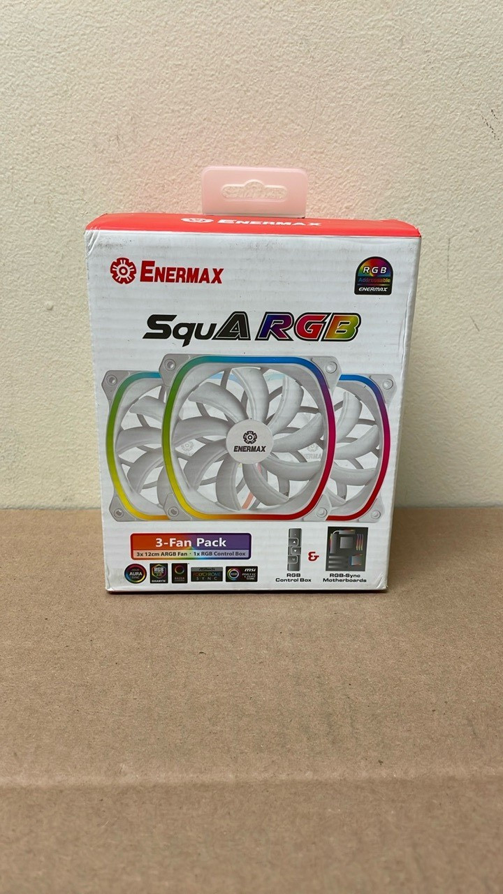 Enermax SquARGB 3-Fan Pack UCSQARGB12P-W-BP3 3-Fan pack 120 mm New