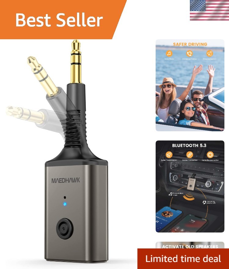 Versatile Bluetooth 5.3 Audio Receiver - Hands-Free Calling for Safeguard Drive