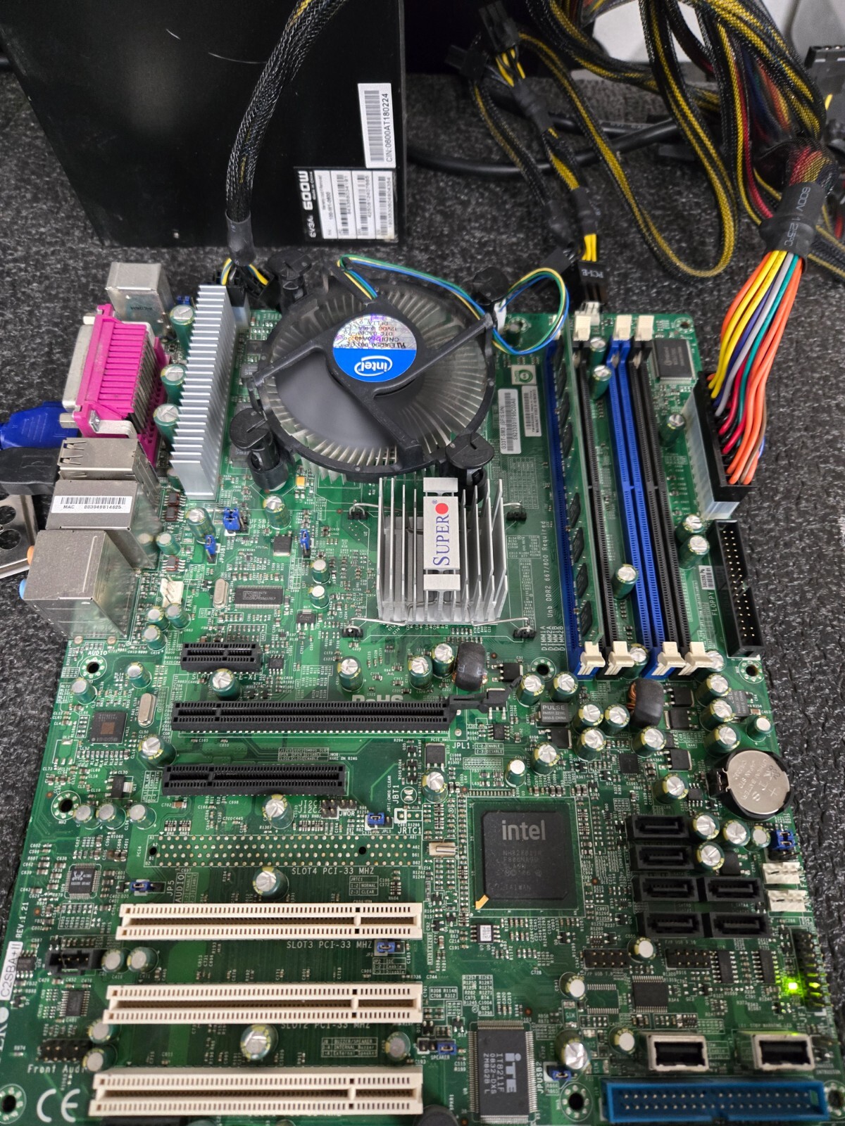 Supermicro C2SBA+II SLA4T Industrial Motherboard with 2GB Ram E2200 CPU