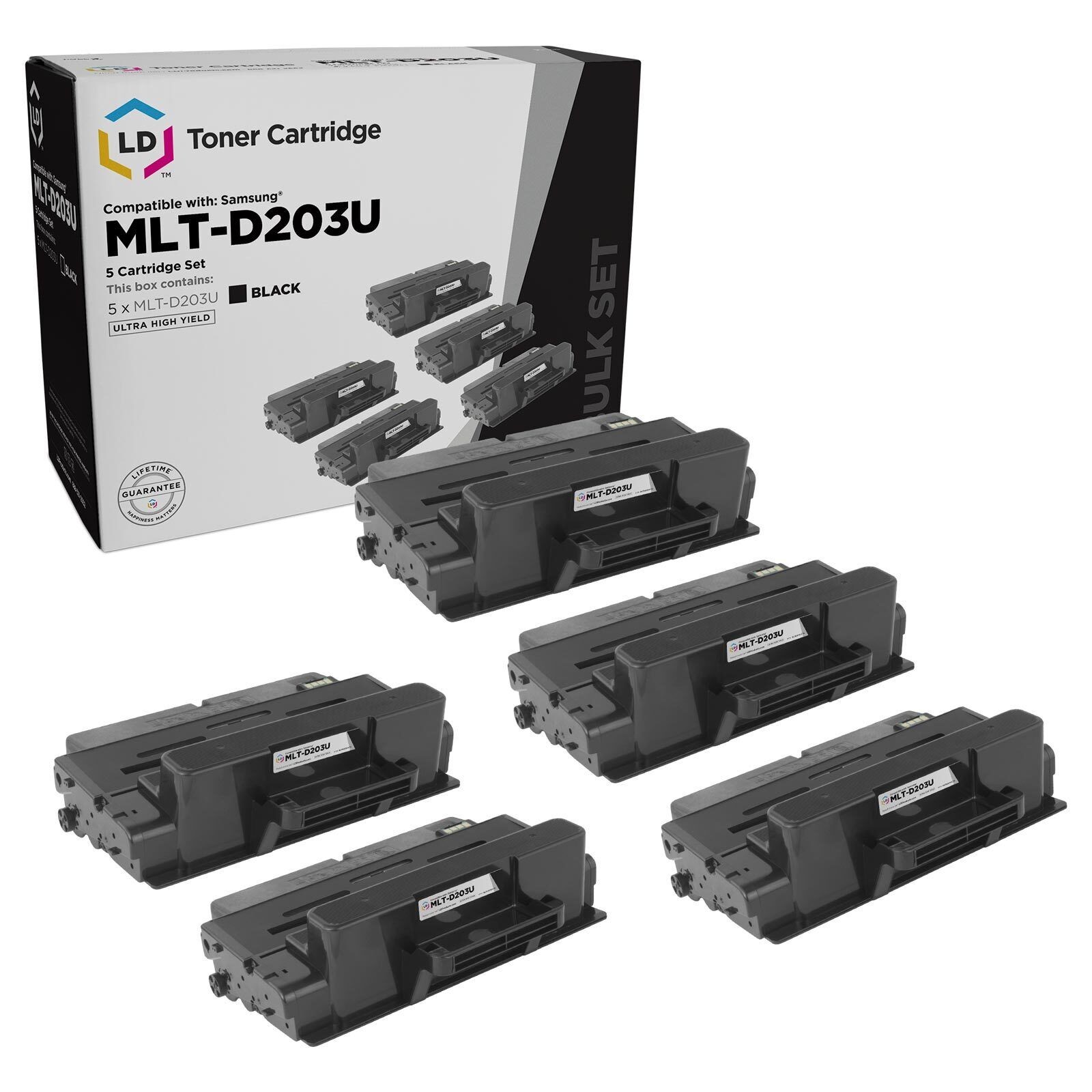 LD 5PK MLT-D203U Ultra High Yield Black Toner for Samsung SL-M4070FR SL-M4020ND
