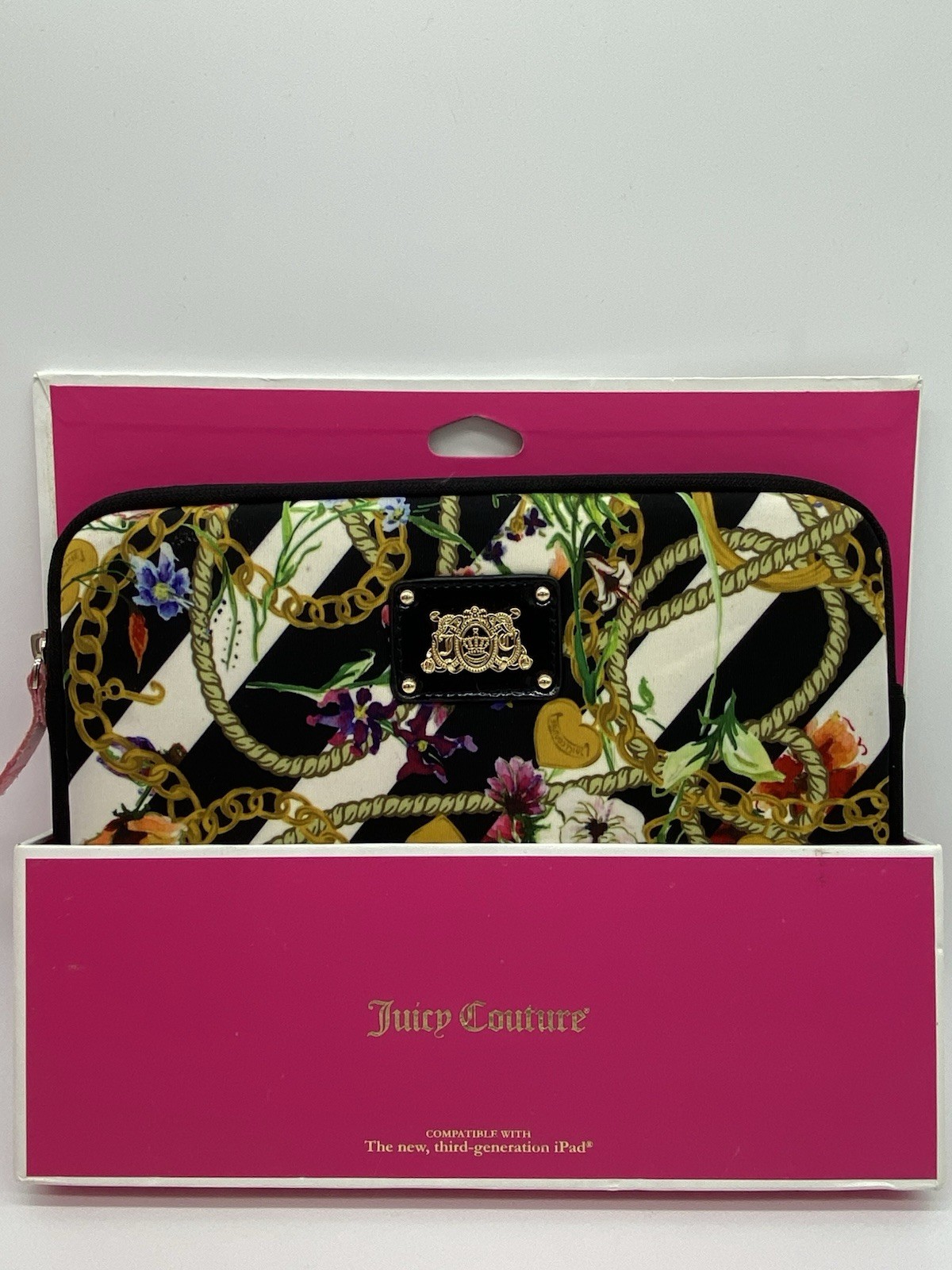 Juicy Couture IPad Sleeve New Yellow Leopard Print Neoprene 3RD GEN iPad Tablet