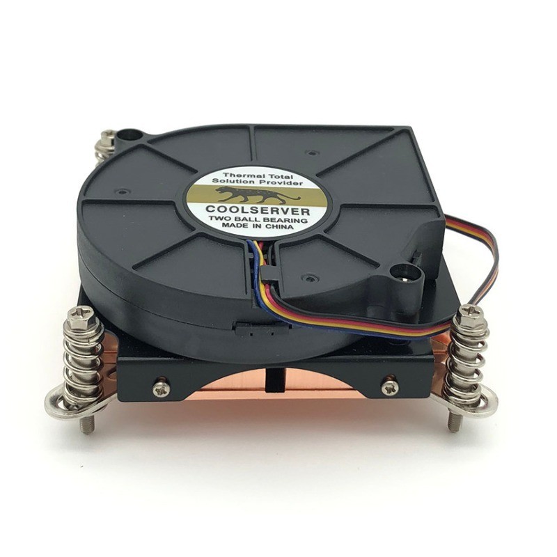 Intel LGA2011 115X 1U Active CPU Cooler PWM Temperature Control Pure Copper Desk