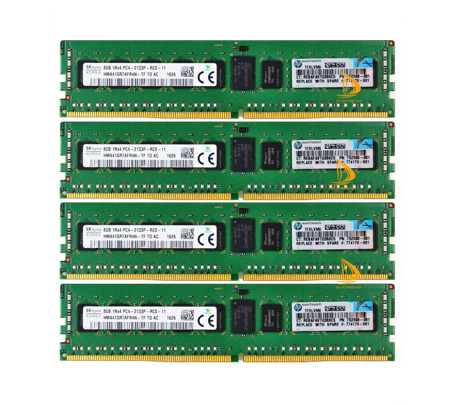 SK Hynix 4x 8 GB 1RX4 PC4-2133P PC4-17000R 2133MHz 288PIN ECC REG Server Memory