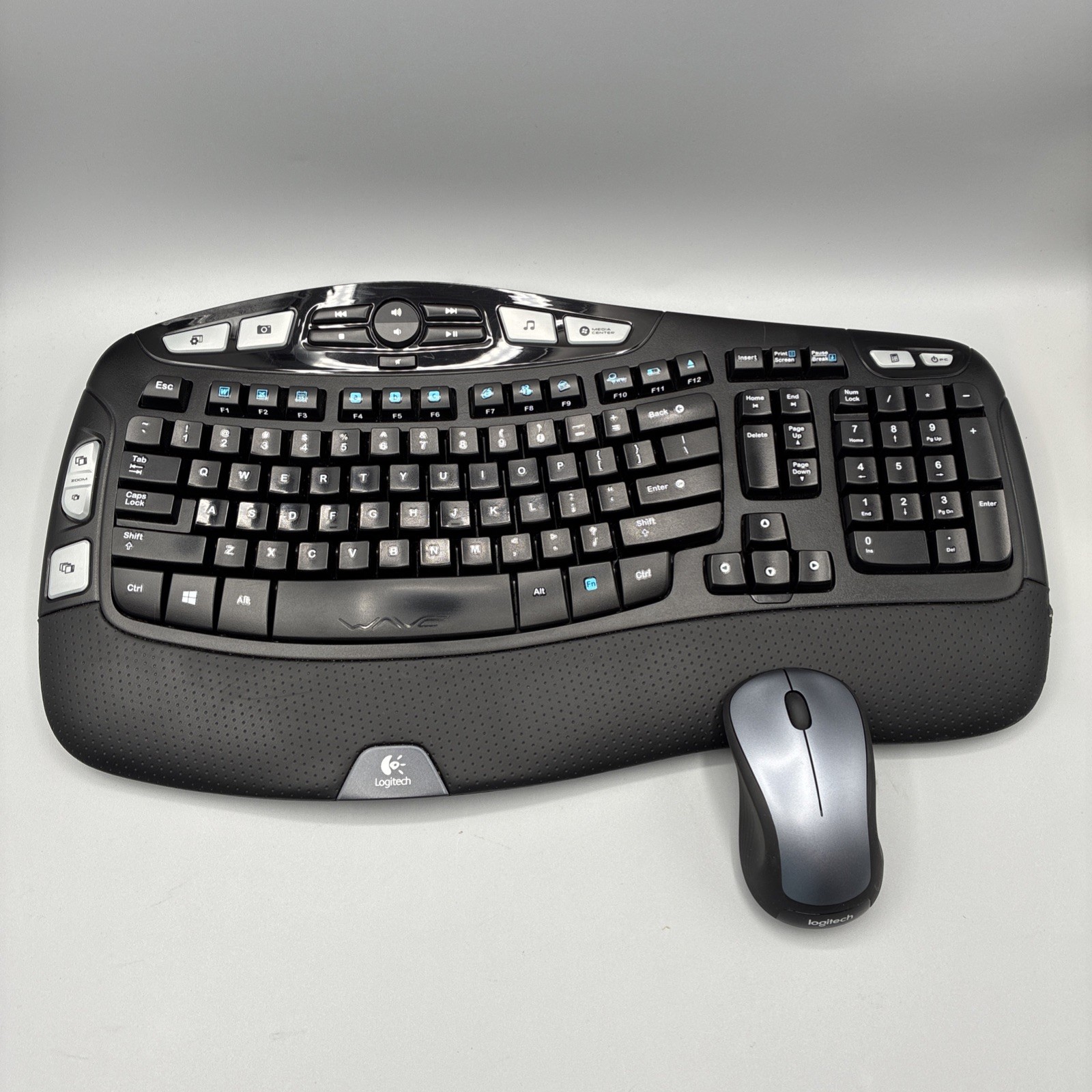 Logitech Wireless Wave Keyboard K350 + M310 Mouse + USB Dongle