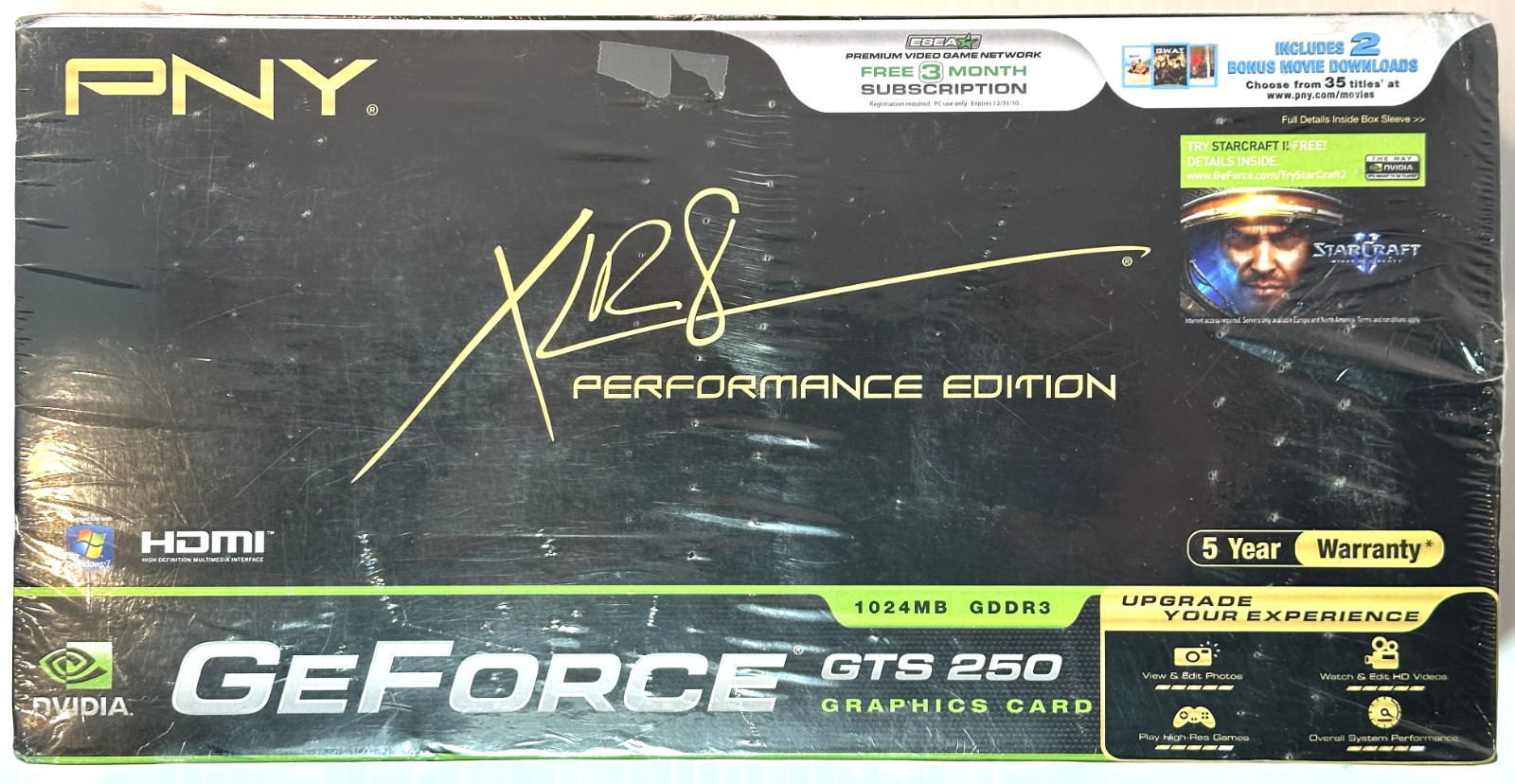 *NEW IN BOX - PNY XLR8 Perf. Edition GTS250 1024MB Nvidia GeForce Graphics Card