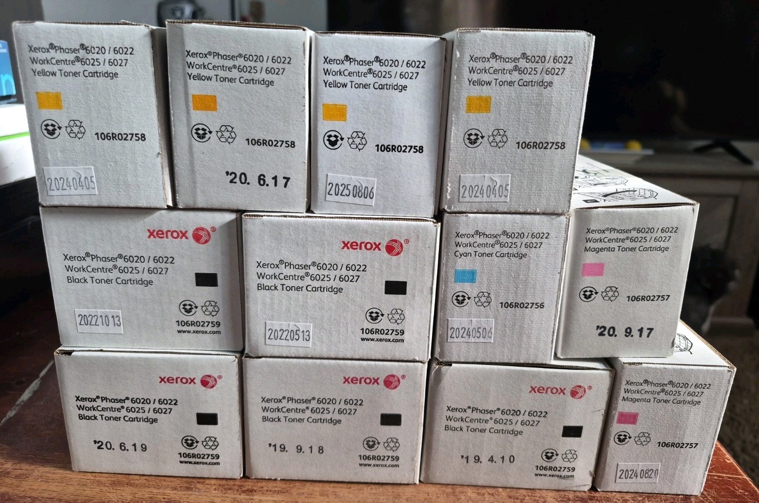 Xerox Phaser 6020 / 6022 / Workcentre 6025 / 6027 Toner Cartridge Lot of 12 NEW 