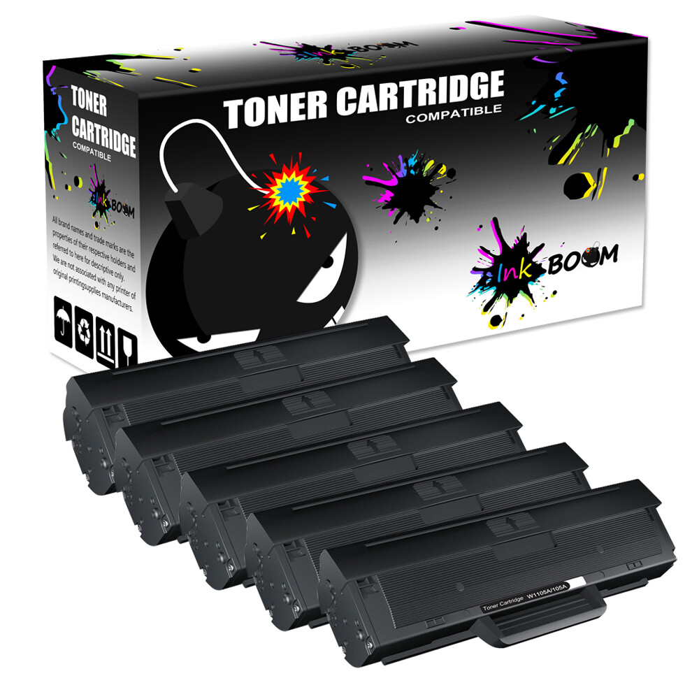 5 Toner Cartridge replace for HP W1105A 105A Laser MFP 135a 135w 137fnw