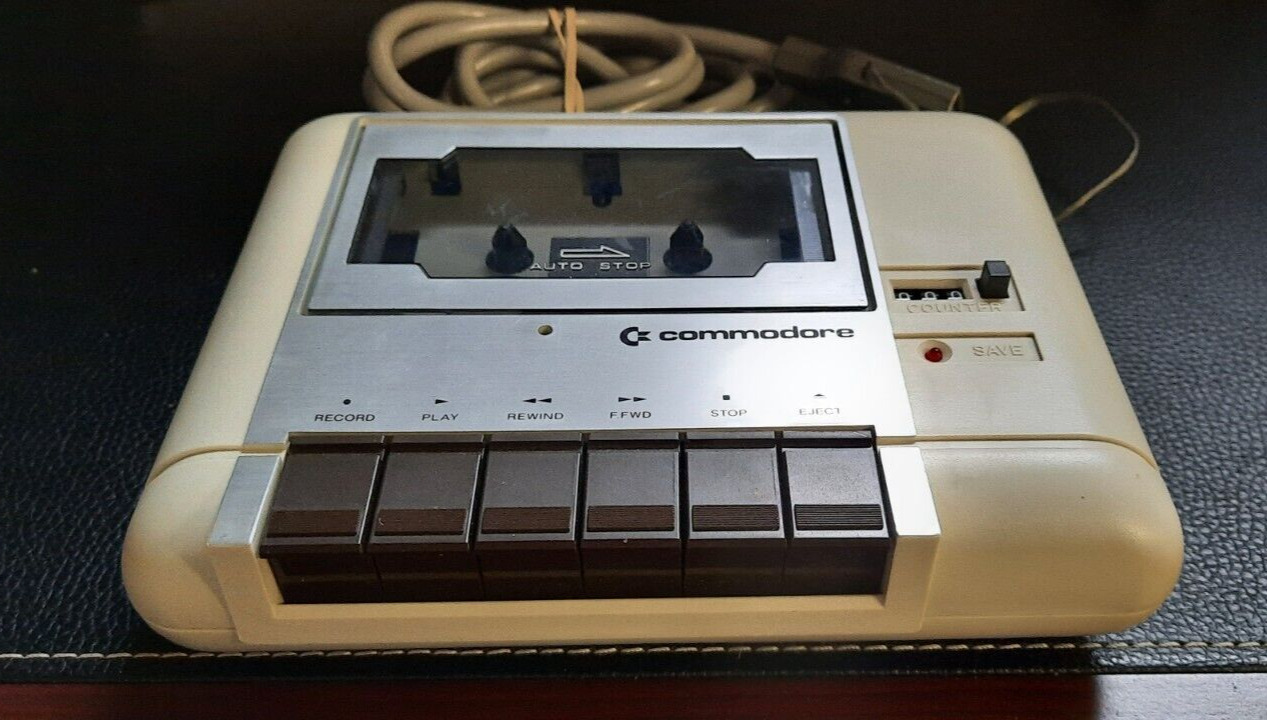 Commodore C2N 1530 Data Cassette Player Recorder - Untested.  C64 Vic-20 PET CBM