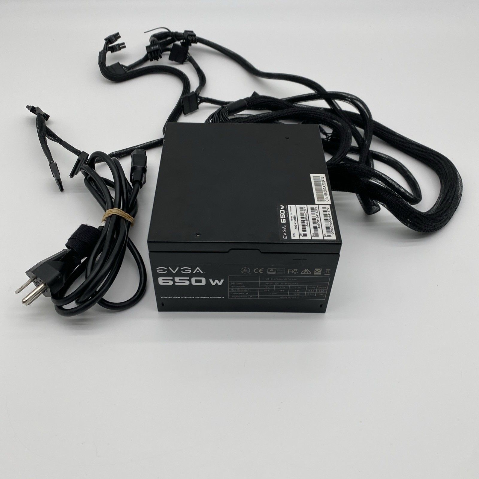 EVGA 650 N1 Power Supply 650W - Black (100-N1-0650)