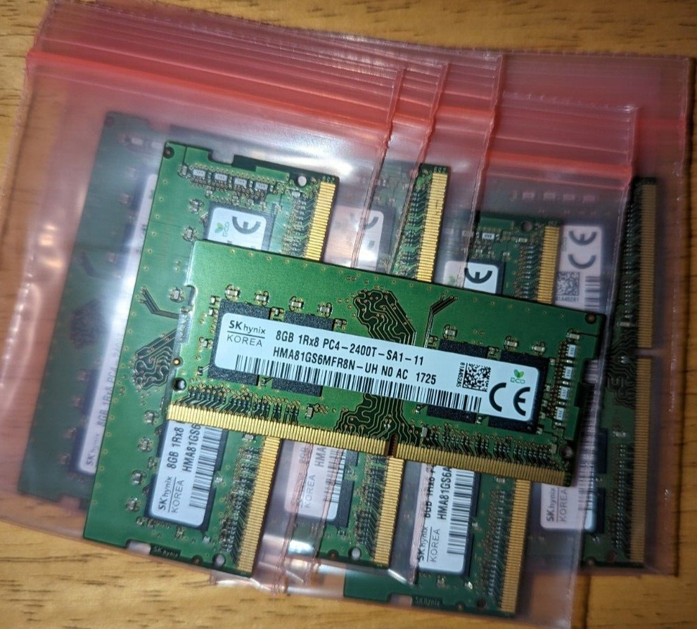 LOT of 50 SK Hynix 8GB 1Rx8 PC4-2400T DDR4 2400MHz SODIMM Laptop Memory