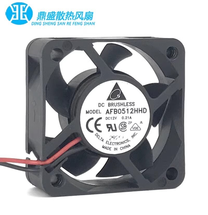 Delta AFB0512HHD 5020 DC12V 0.21A 2-Wire Cooling Fan