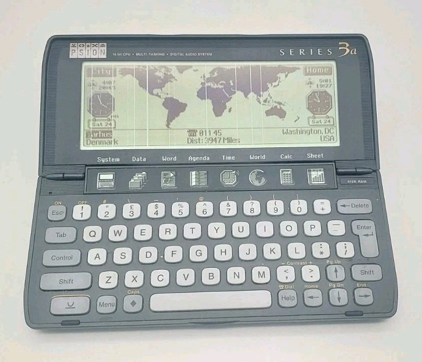 Vintage Psion Series 3a Handheld Computer PC Tested Works