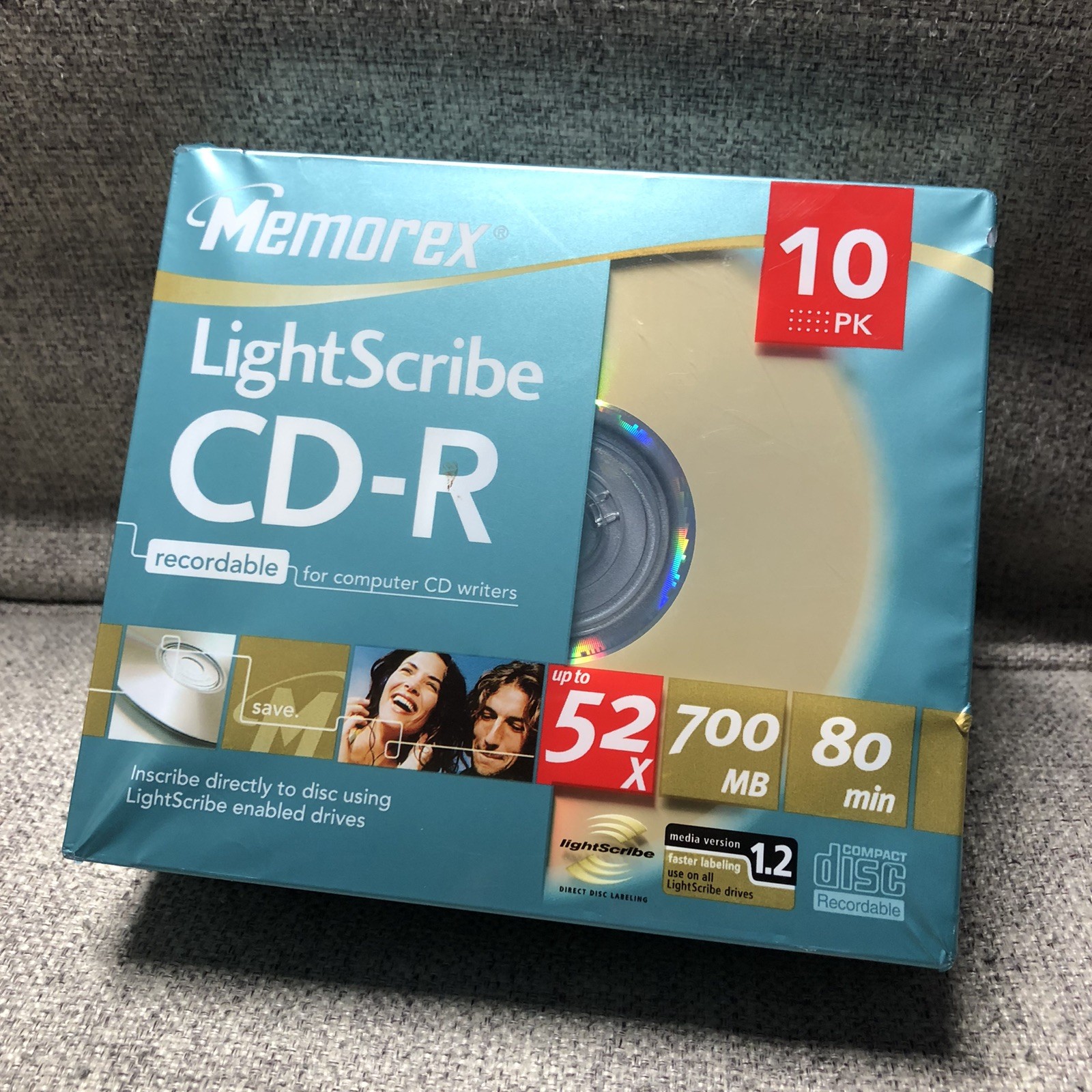 NEW Memorex LightScribe CD-R Disc 10-Pack 52x 700mb 80 Minute Recordable