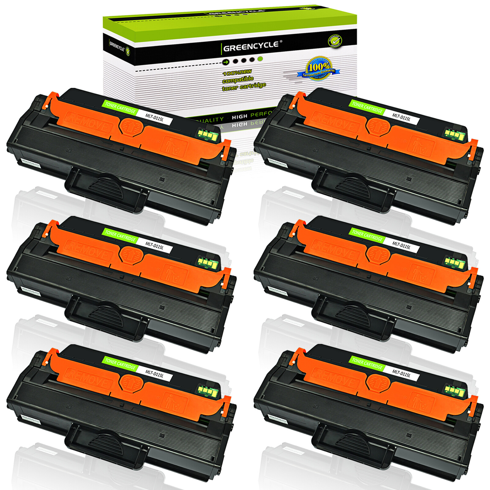 6PK Black MLT-D115L 115L Toner Cartridge fits for Samsung SL-M2830DW M2620 M2820