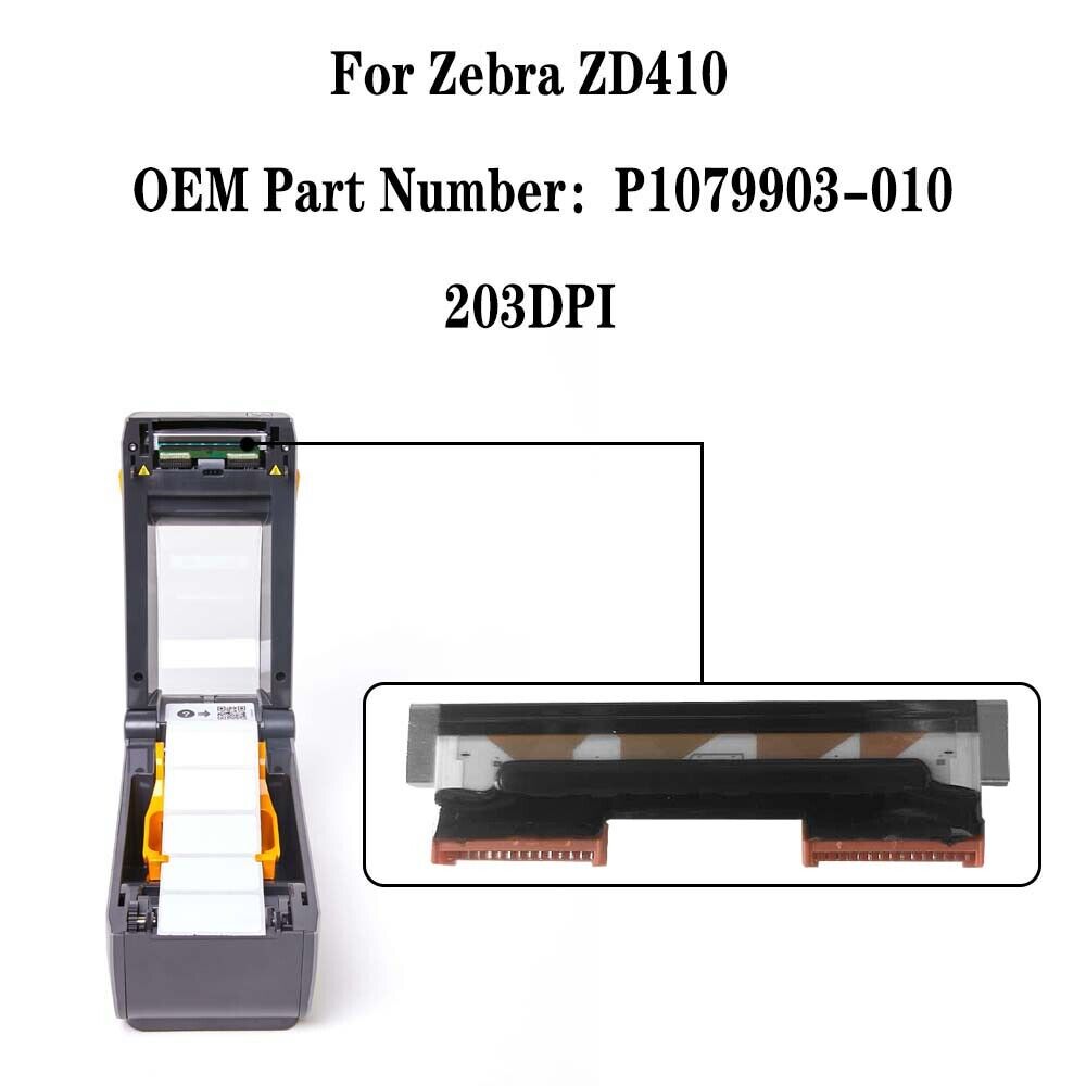 P1079903-010 Thermal Printhead For Zebra ZD410 HC Barcode Label 203DPI Printer