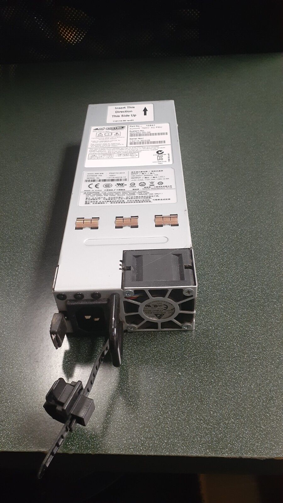 10931. Extreme Networks Summit X460 PoE AC PSU - Power supply - Used and Tested.