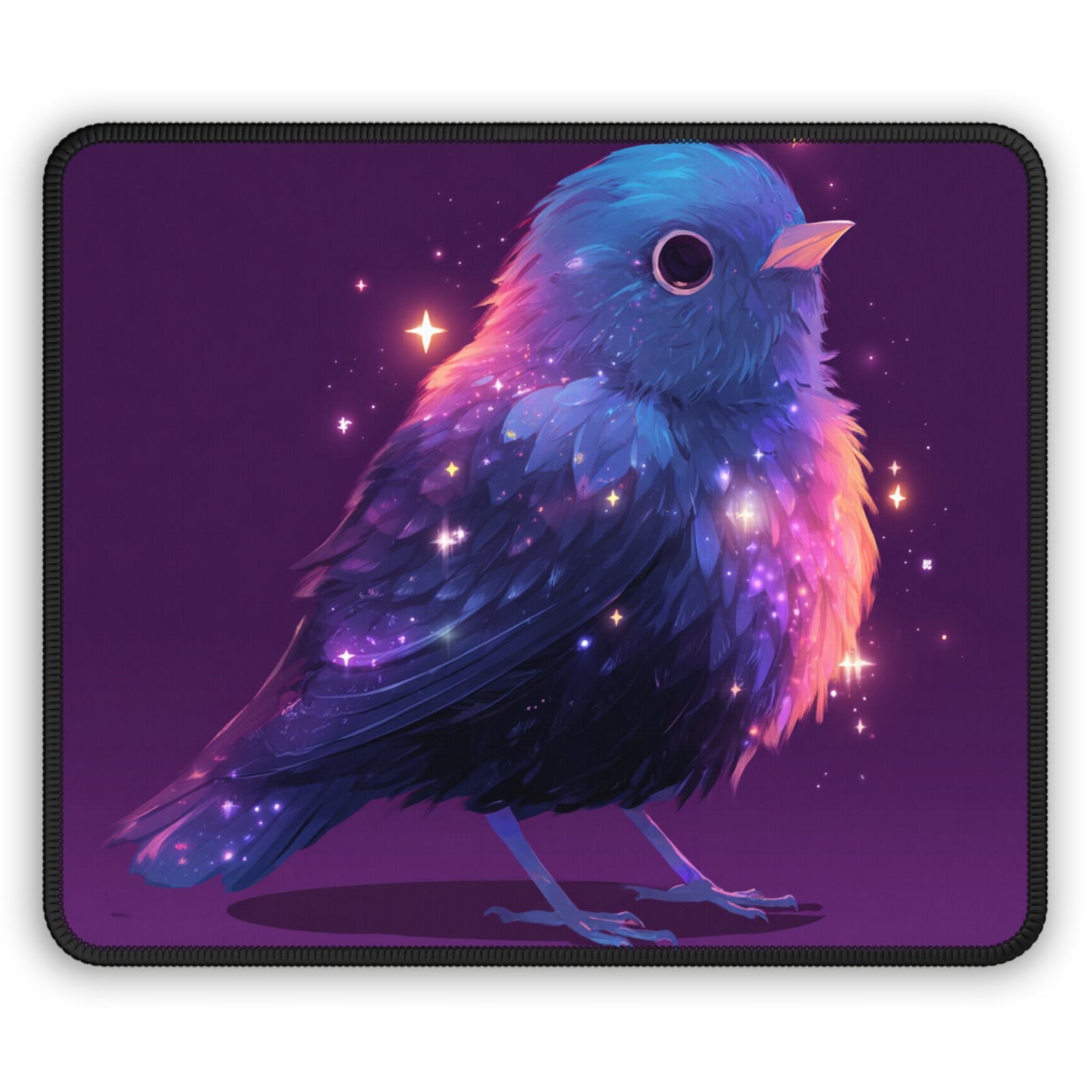 Galaxy Bluebird Gaming Mouse Pad | Sparkling Cosmic Bird