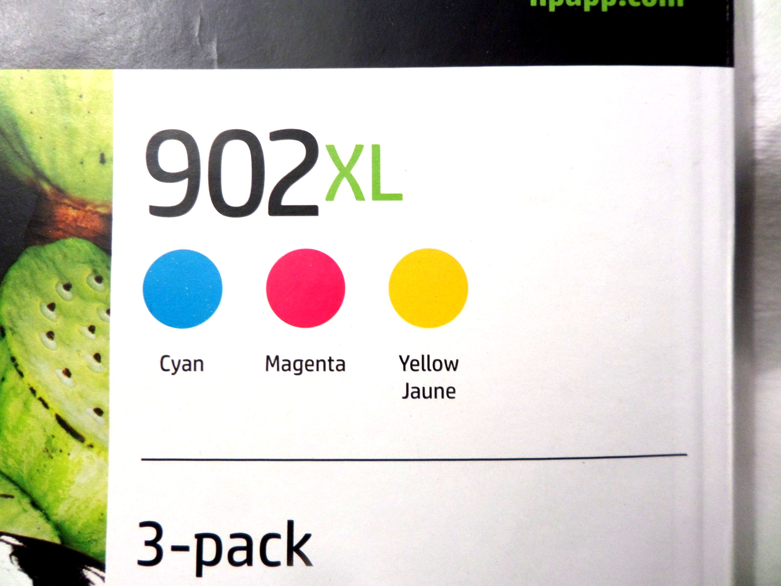 HP 902XL 3-Pack High Yield Ink Cartridges - Cyan, Magenta, Yellow