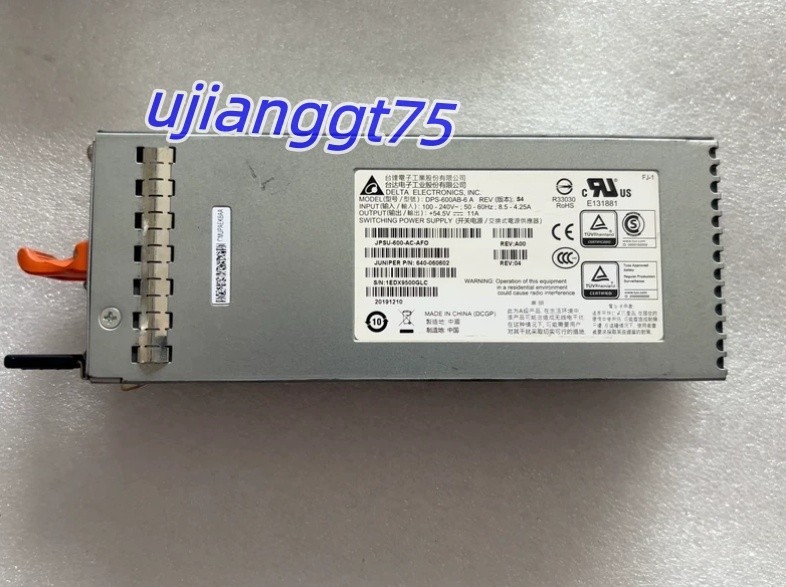 Juniper JPSU-600-AC-AFO DPS-600AB-6 640-060602 EX3400 switch power supply