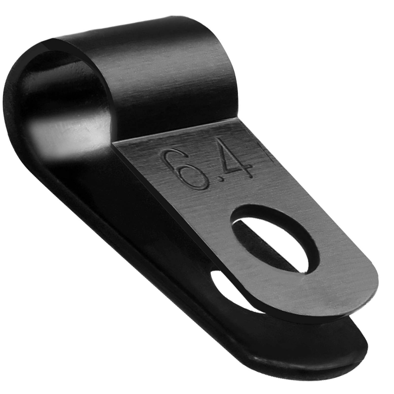 200 Pcs 1/4 Inch Nylon Cable Clamps, R-Type Cable Clips Plastic Wire Clamps,
