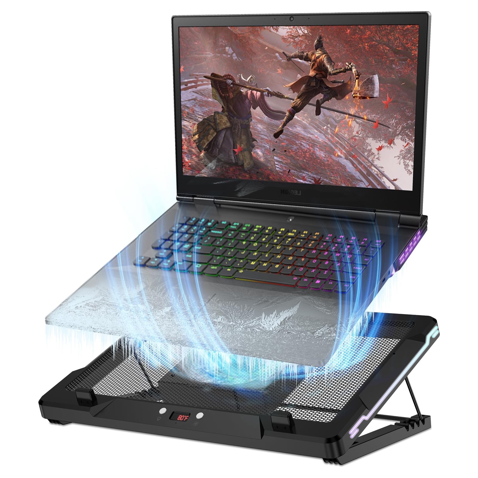 DEPGI Laptop Cooling Pad, Cooler Stand with 5.5" Standard, Black