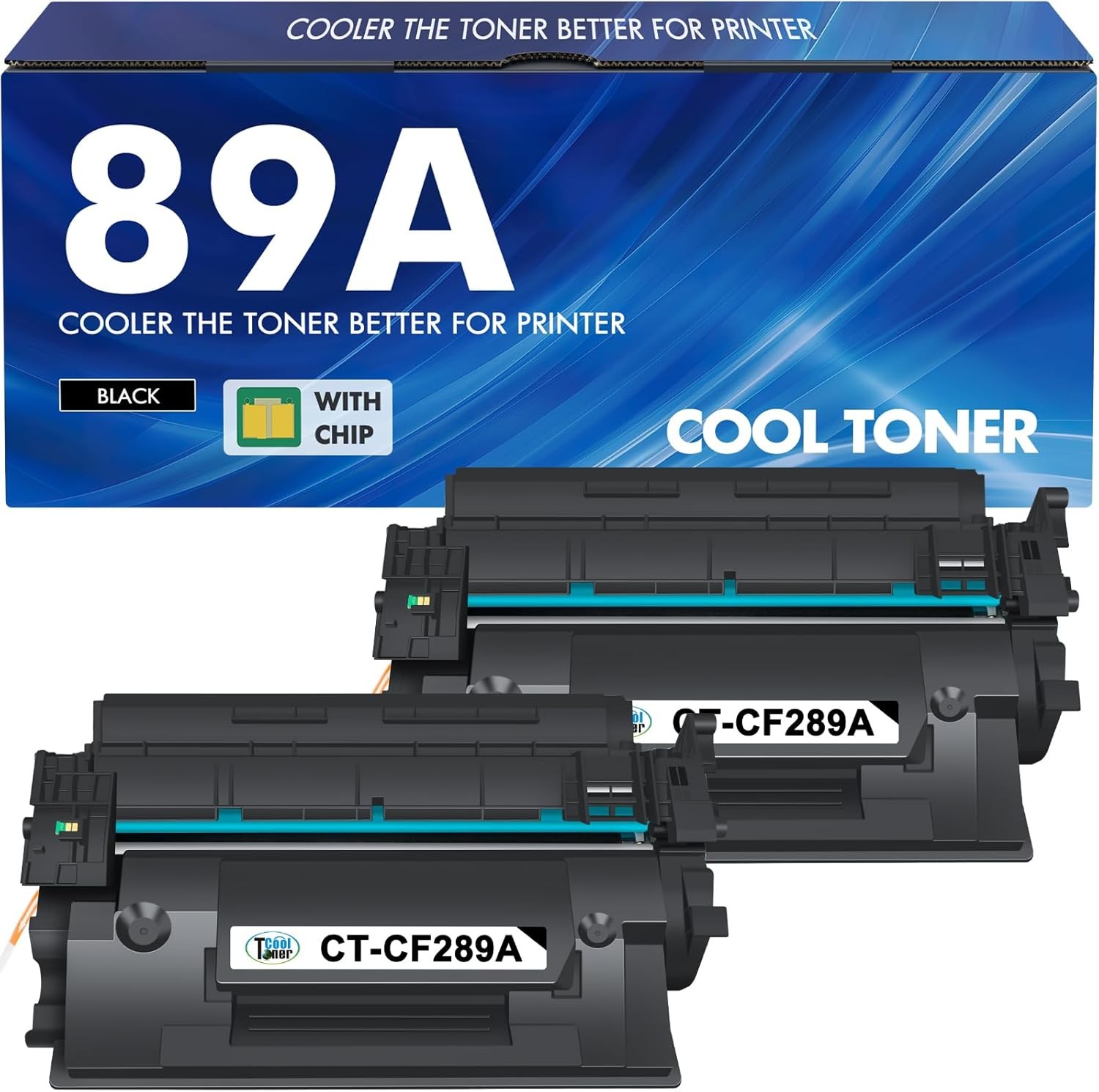 CF289A 89A Black Toner Cartridge 2 Pack 89a CF289a black toner cartridge*2 