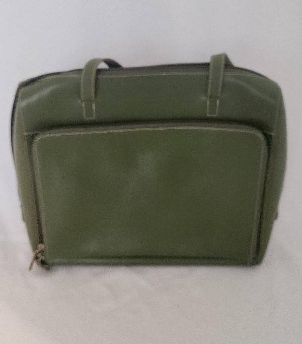 Lodis Leather Laptop Bag Case Olive Green Business Travel Briefcase Tote Career