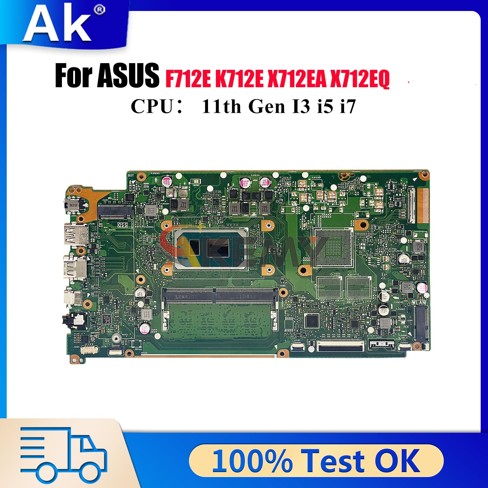 X712EA Laptop Motherboard For ASUS X712E A712E F712E X712EQ K712E Mainboard