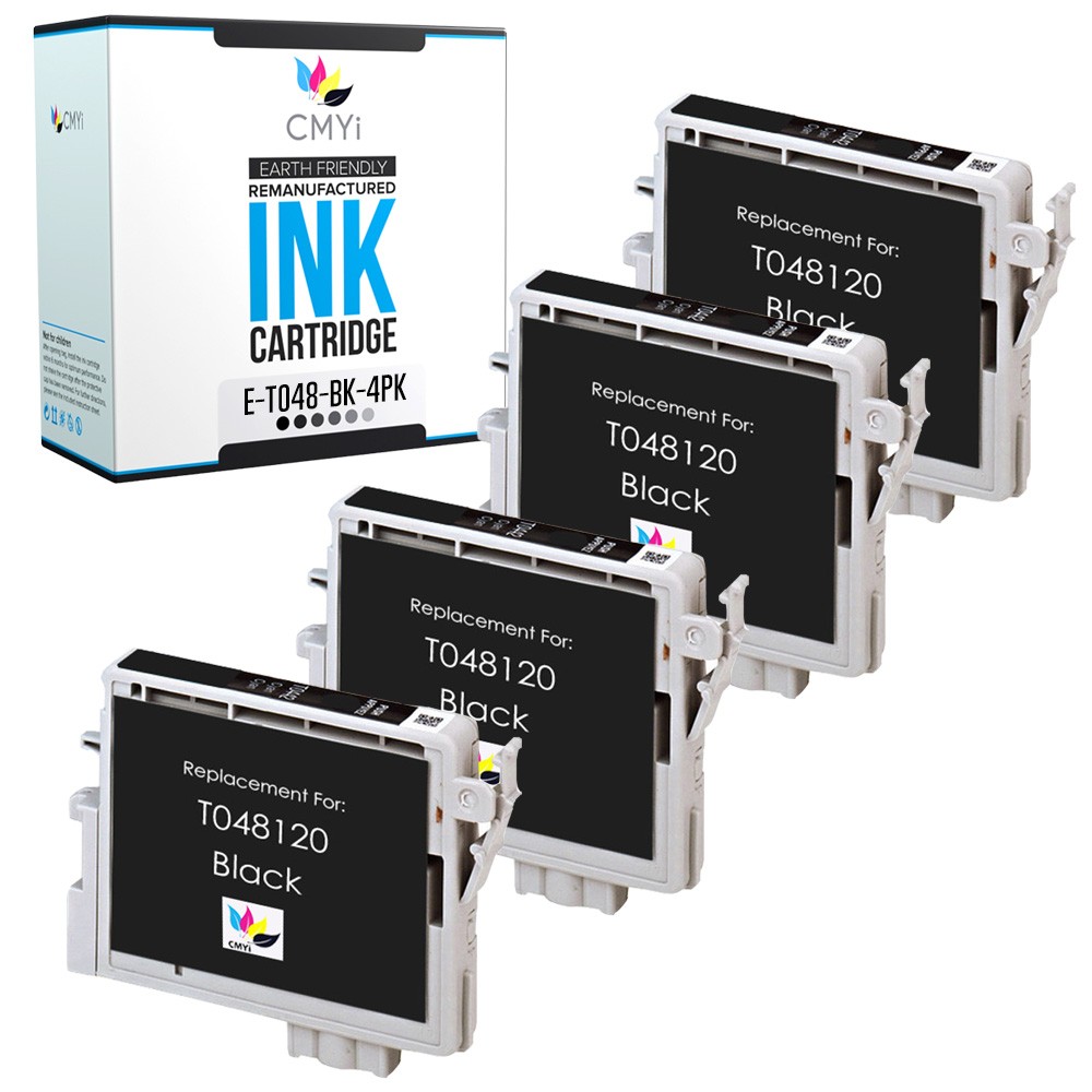 CMYi 4-PK Compatible T048 Ink Cartridge for Epson Stylus Photo RX500 RX600 RX620