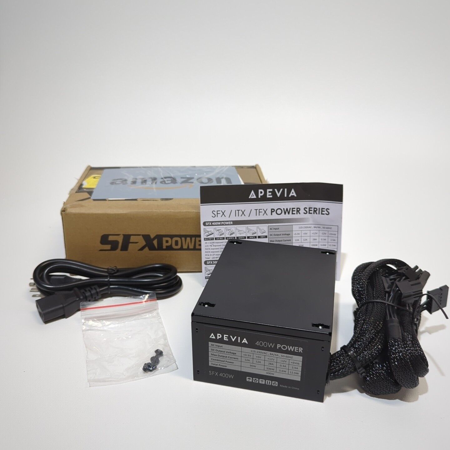 APEVIA SFX-AP400W Mini ITX Solution / Micro ATX / SFX 400W Power Supply