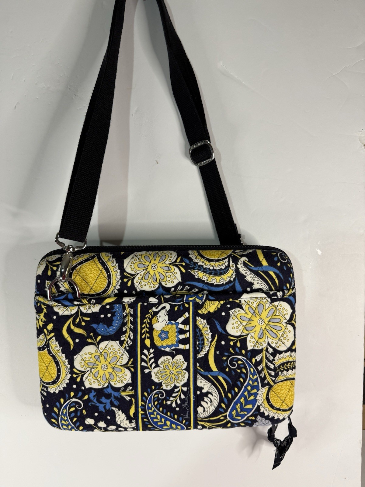Vera Bradley Ellie Blue Hard Shell Case Kindle iPad Tablet Crossbody Strap