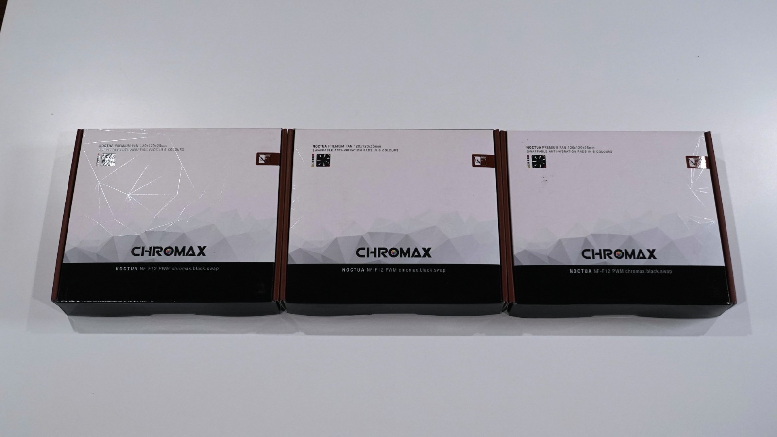 Noctua Nf-F12 Pwm Chromamax 120mm Pc Fan 3 Pack - Black