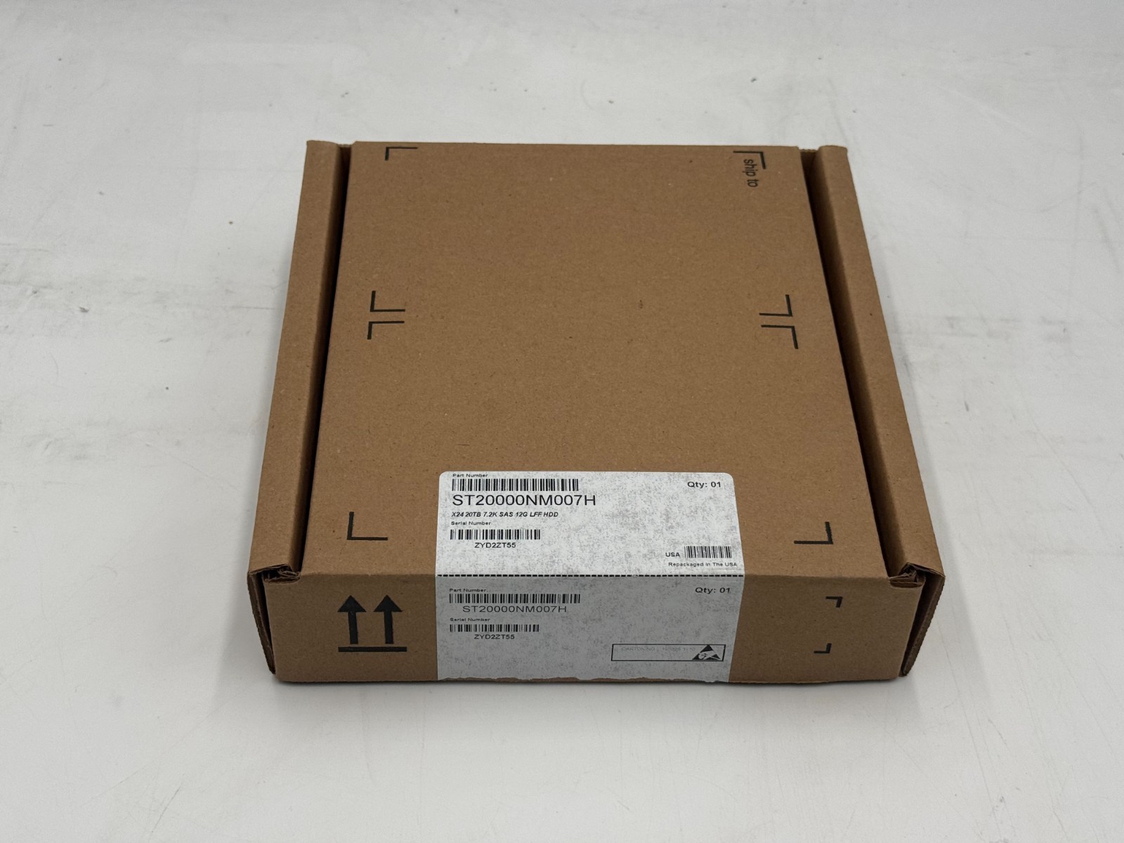 New Open Box Seagate Exos X24 ST20000NM007H 20TB 3.5" LFF 12Gb SAS 7.2K 512e HDD