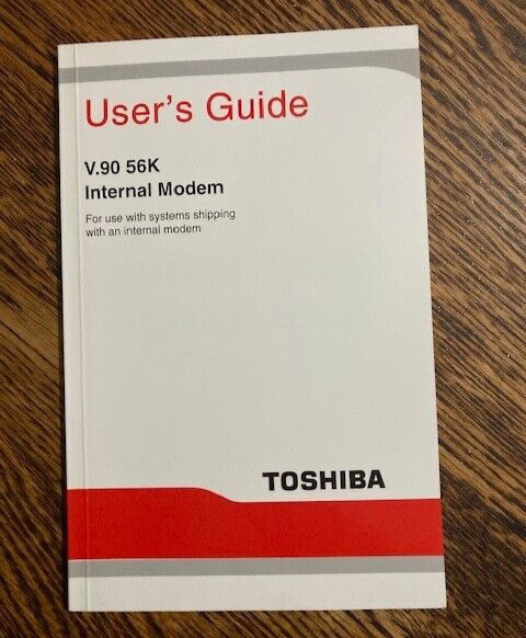 Vintage Toshiba User's Guide V.90 56K Internal Modem 88p. MINT
