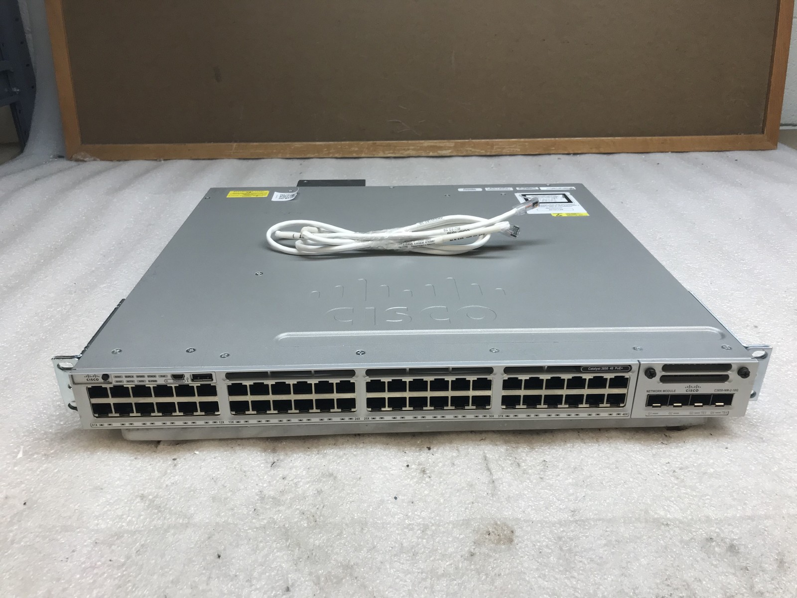 Cisco Catalyst WS-C3850-48P-S 48-Port PoE+ w/ C3850-NM-2-10G Switch - Tested
