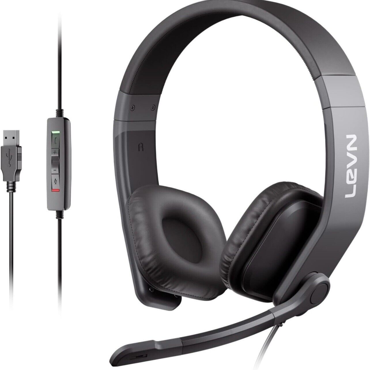 Wired Headset USB Headset with Microphone for PC Noise Cancelling