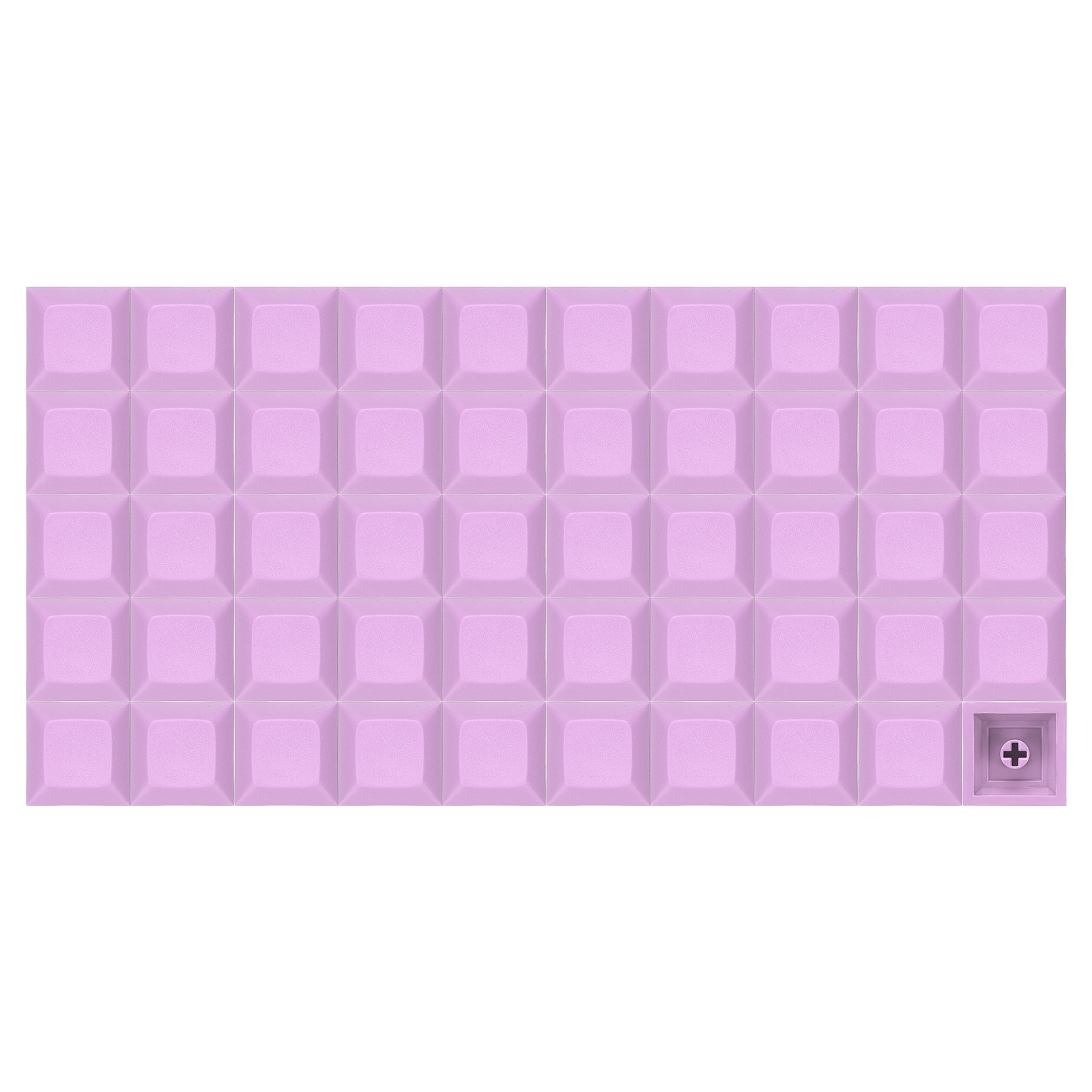 50 Pcs PBT Keycap Set DSA Mechanical Numeric Keypads for Keyboard, Light Purple