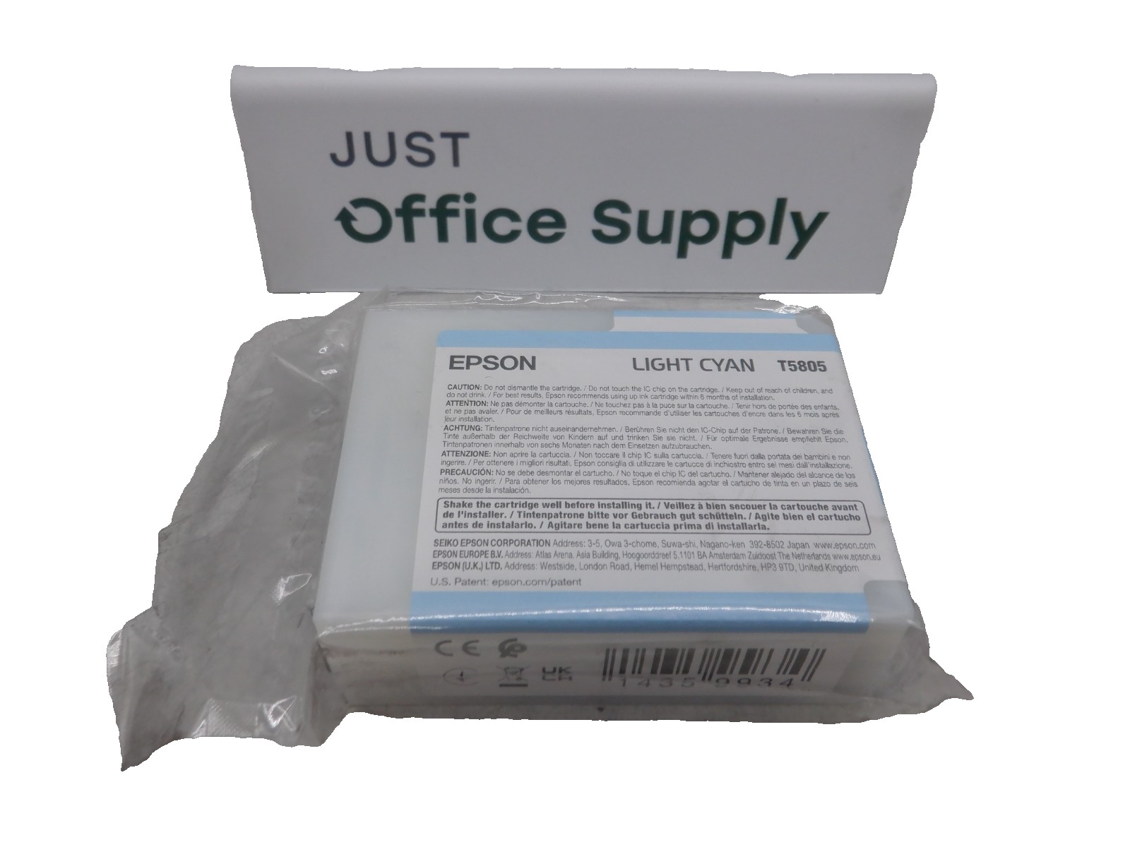 Genuine Epson T5805 Light Cyan 80ml Ink Cartridge F. Shipping