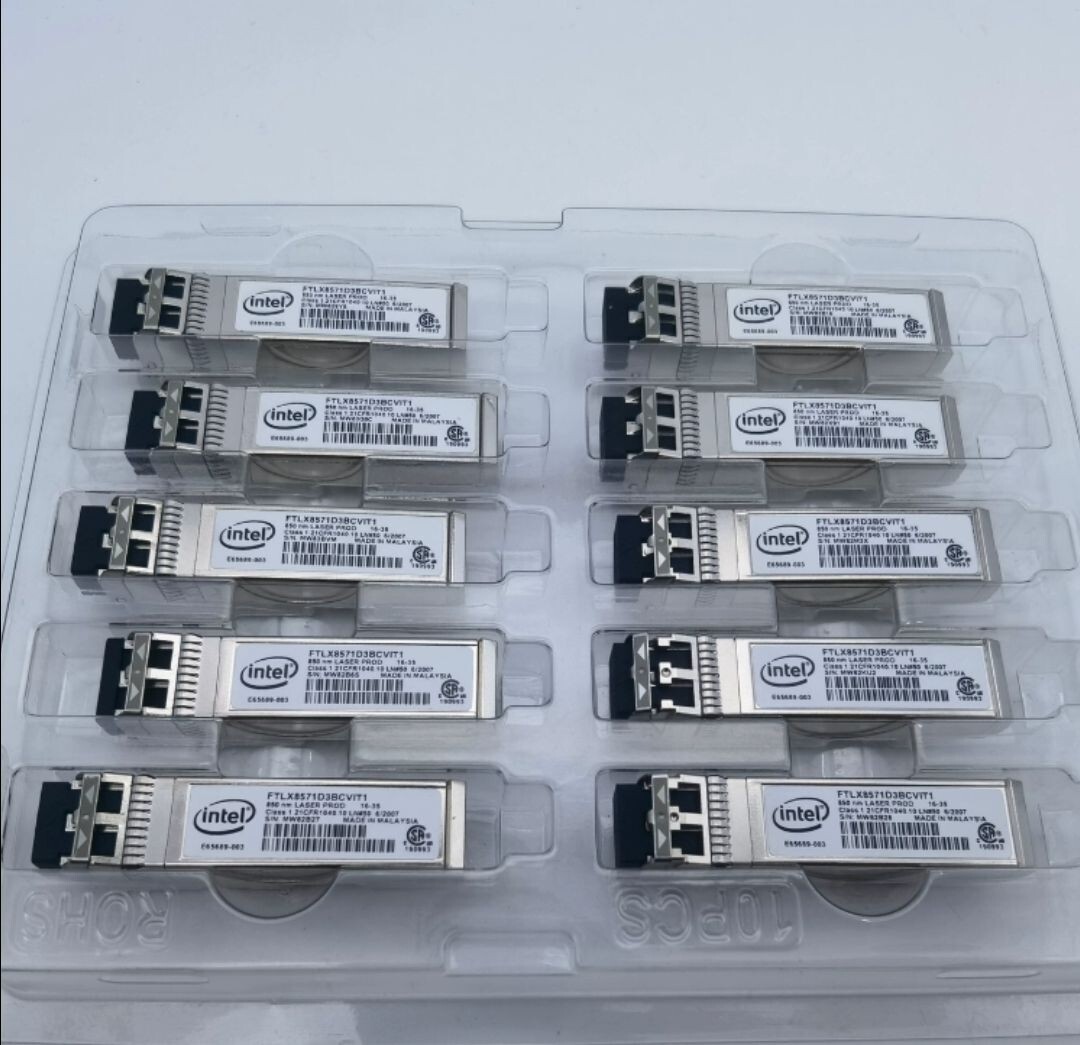 10pcs Intel FTLX8571D3BCVIT1 E65689-003 10Gb SR 850NM Transceiver For dell X520
